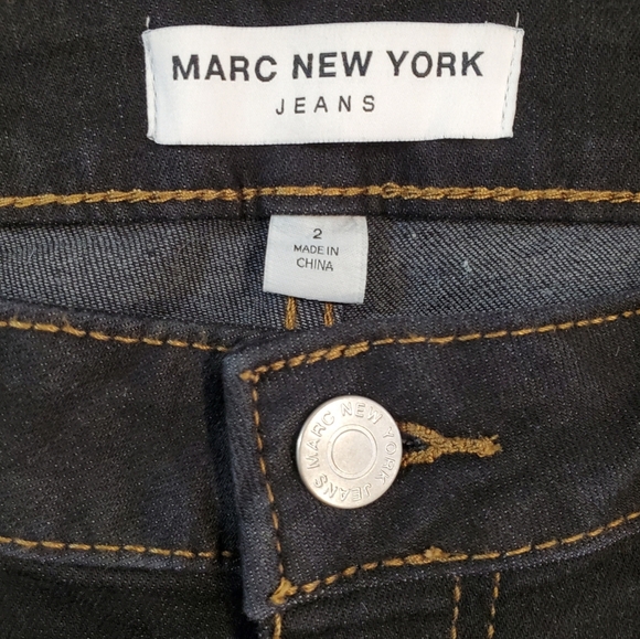 Marc New York Jeans Womens Size 2 Black Mid Rise Front Seam Flare Pants - Picture 11 of 12